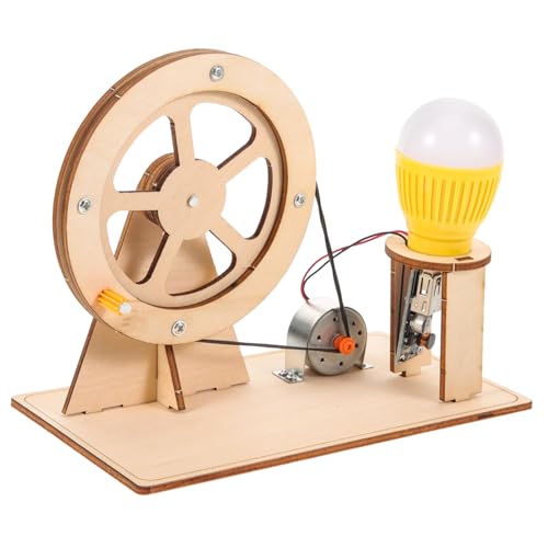 LOPUNER 1Satz Handgenerator DIY Bausatz für Wissenschaftliches Experimentierspielzeug zur Praktischer Fähigkeiten Stromgenerator mit Glühbirne für Kreative Holzprojekte von LOPUNER