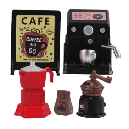 LOPUNER 1Satz Kaffeehaus Modell Detailreiche Puppenhaus Szene Kreative Foto Requisite Langlebiges Material für Sammler und Ausstellungen von LOPUNER