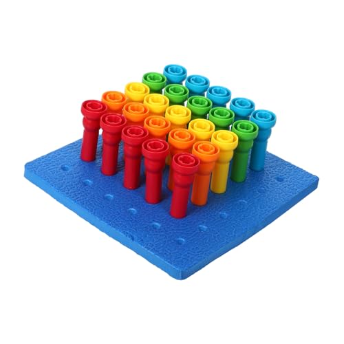 LOPUNER 1Satz Montessori Steckbrettspielzeug für Teiliges Farbsortierungsspiel zur Entwicklung von Feinmotorik und Kognitiven Fähigkeiten für Interaktives Lernen LOPUNER 1Satz Montessori Steckbrettspielzeug für Teiliges Farbsortierungsspiel zur Entwicklung von Feinmotorik und Kognitiven Fähigkeiten für Interaktives Lernen von LOPUNER