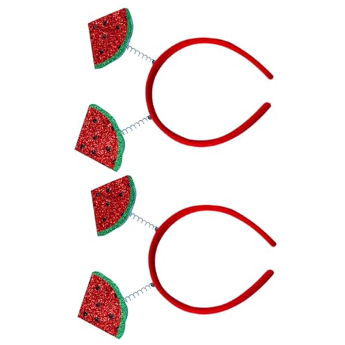 LOPUNER 2 Stück Karneval Stirnbänder Realistisches Wassermelonen Haarband für Party Accessoire für Feiertage Sommerfeiern und Lustige Anlässe von LOPUNER