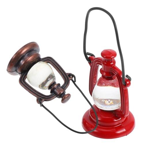 LOPUNER 2 Stück Kerosinlampen für Puppenhäuser Vintage Dollhouse Licht Dekoration und Rollenspiele mit Feiner Handwerkskunst und Realistischen Details von LOPUNER