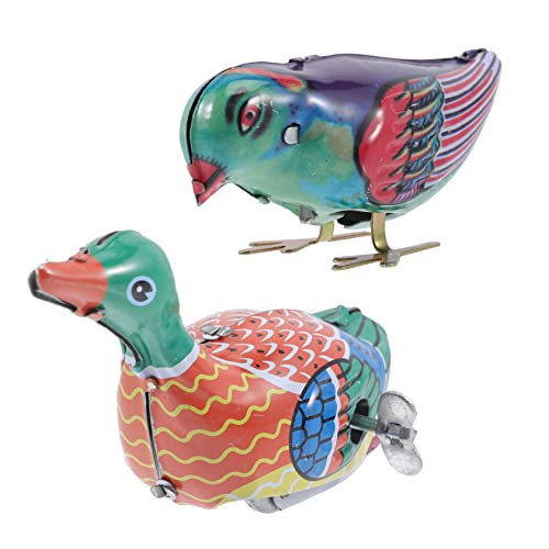 LOPUNER 2 Stück Nostalgische Aufziehspielzeuge für Bunte Magpie und Enten Spielzeuge aus Robustem Material für Kreatives Motorik LOPUNER 2 Stück Nostalgische Aufziehspielzeuge für Bunte Magpie und Enten Spielzeuge aus Robustem Material für Kreatives Motorik von LOPUNER