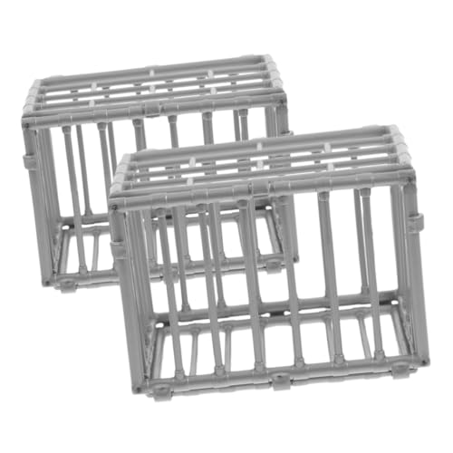 LOPUNER 2 Stück Pet Barmodell klein Käfig Kaninchen Stall Actionfiguren-Ausstellungsmodell Miniatur -Stütze Miniaturen basteln Abs Grau LOPUNER 2 Stück Pet Barmodell klein Käfig Kaninchen Stall Actionfiguren-Ausstellungsmodell Miniatur -Stütze Miniaturen basteln Abs Grau von LOPUNER