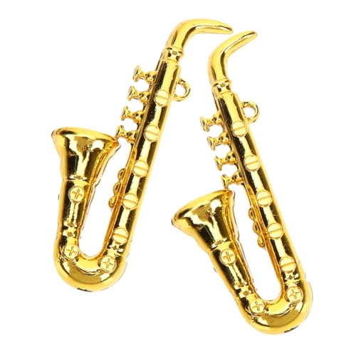 LOPUNER 2 Stück Saxophon für Puppenhaus Klassisches Musikinstrument Detailreicher Ausführung für Sammler und Dekoration für Musikzimmer oder Fotorequisite LOPUNER 2 Stück Saxophon für Puppenhaus Klassisches Musikinstrument Detailreicher Ausführung für Sammler und Dekoration für Musikzimmer oder Fotorequisite von LOPUNER