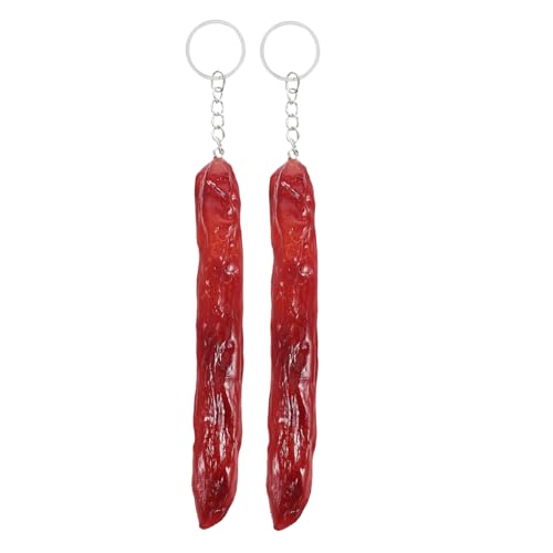 LOPUNER 2 Stück Set Lebensmittelechtes Schlüsselanhänger Realistisches Imitations Food für Foto Requisiten Perfektes für Freunde und Familie von LOPUNER