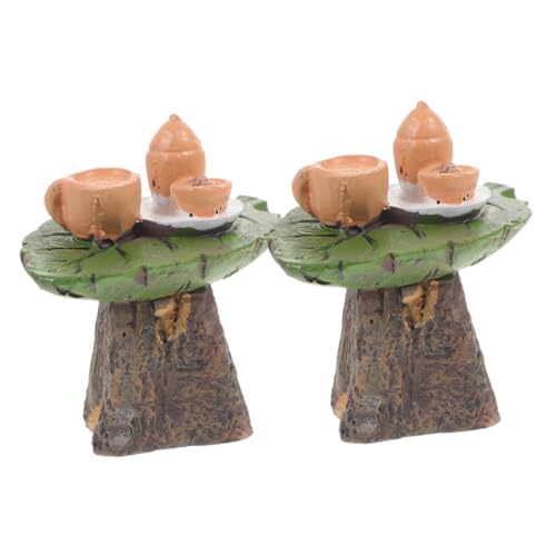 LOPUNER 2 Stück Teetisch Modell aus Harz Realistische Dekoration für Garten und Party Accessoire für Mikrolandschaft und Puppenhaus und Detailreich LOPUNER 2 Stück Teetisch Modell aus Harz Realistische Dekoration für Garten und Party Accessoire für Mikrolandschaft und Puppenhaus und Detailreich von LOPUNER