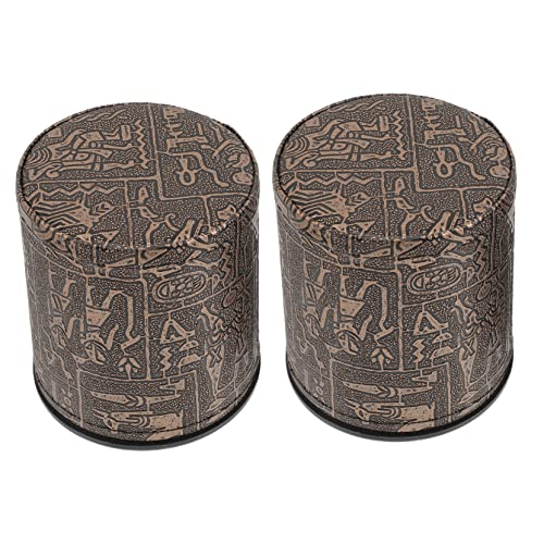 LOPUNER 2 Stück Würfelbecher aus Leder mit Ägyptischem Muster Retro Würfelhalter für Ktv Partys und Tischspiele Robuste und Stilvolle Würfelschüttelbecher LOPUNER 2 Stück Würfelbecher aus Leder mit Ägyptischem Muster Retro Würfelhalter für Ktv Partys und Tischspiele Robuste und Stilvolle Würfelschüttelbecher von LOPUNER