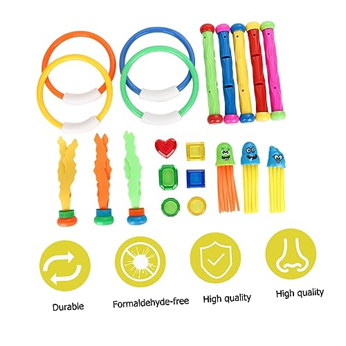 LOPUNER 21Stücke Teiliges Tauchsportset für Tauchspielzeuge mit Ringen Stäben und Meerestieren für Schwimmspaß im Pool für Anfänger und Kreative Spielmethoden LOPUNER 21Stücke Teiliges Tauchsportset für Tauchspielzeuge mit Ringen Stäben und Meerestieren für Schwimmspaß im Pool für Anfänger und Kreative Spielmethoden von LOPUNER