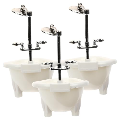 LOPUNER 3 Stück Miniatur Badewanne Teiliges aus Kunststoff Detailreiche Puppenhaus Deko Kleines Badezimmer Zubehör für Mini Häuser Realistisches Modellspielzeug für Sammler LOPUNER 3 Stück Miniatur Badewanne Teiliges aus Kunststoff Detailreiche Puppenhaus Deko Kleines Badezimmer Zubehör für Mini Häuser Realistisches Modellspielzeug für Sammler von LOPUNER