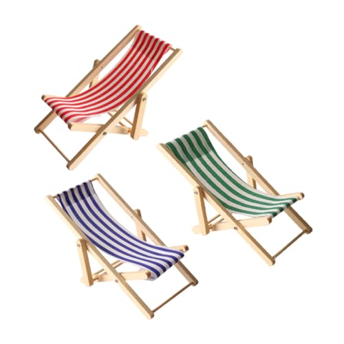LOPUNER 3 Stück Miniatur Faltbare Strandstühle aus Holz und Kleine Gartenmöbel Modell für Puppenhaus Robuste Klappbare Mini Stühle für Strand und Outdoor Dekoration LOPUNER 3 Stück Miniatur Faltbare Strandstühle aus Holz und Kleine Gartenmöbel Modell für Puppenhaus Robuste Klappbare Mini Stühle für Strand und Outdoor Dekoration von LOPUNER