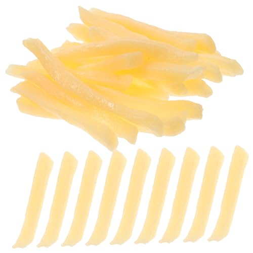 LOPUNER 30Stücke Simulierte Pommes Frites Modellspielzeug Realistische Nachahmung für Themenpartys und Dekoration Lebensnahe Frites Attrappe für Erwachsene von LOPUNER