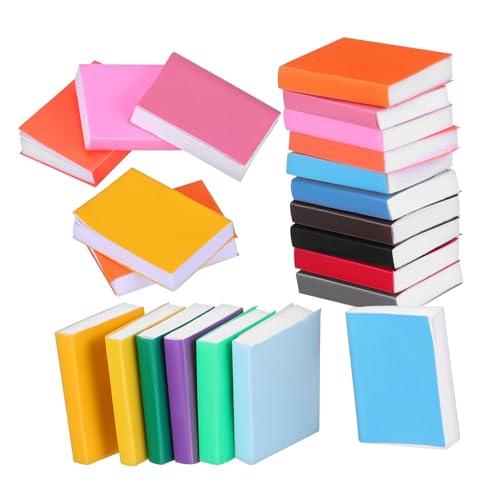 LOPUNER 32 Stück Miniaturbücher für Puppenhäuser Leere für Mini Bibliotheken und Schlafzimmer zur Dekoration und Kreativen Gestaltung von Puppenhaus Szenarien von LOPUNER