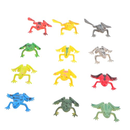 LOPUNER 36Stücke Teiliges Spielzeugfrosch für Lebensechte Amphibienspielzeuge aus Robustem für Dschungelabenteuer Kreative Rollenspiele und Einfache für Partys von LOPUNER