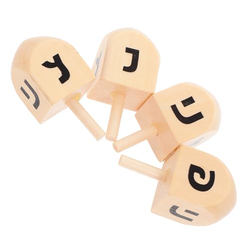 LOPUNER 4 Stück Holz Dreidel für Chanukka Bunte Lackierte Holzspielzeuge zum Drehen für DIY Dekoration Geburtstagsgeschenke und Festlichkeiten Hochwertige Robuste Konstruktion für LOPUNER 4 Stück Holz Dreidel für Chanukka Bunte Lackierte Holzspielzeuge zum Drehen für DIY Dekoration Geburtstagsgeschenke und Festlichkeiten Hochwertige Robuste Konstruktion für von LOPUNER