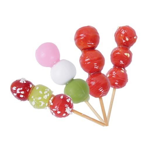 LOPUNER 4 Stück Kandierte Haws Modelle Gezuckerte Mini Künstliche Realistische Dekoration Süßigkeiten Modell Puppenhaus Lebensmittel Süßigkeiten Winzige Lebensmittelrolle Für von LOPUNER