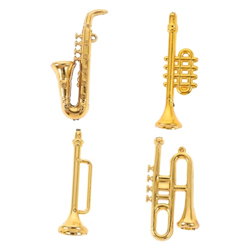 LOPUNER 4 Stück Puppenhausangebot Miniaturen Musikinstrumente gitarrenmodell Saxophon mini Musical Mini-Instrumentenmodell kleines Instrumentenmodell Plastik Golden LOPUNER 4 Stück Puppenhausangebot Miniaturen Musikinstrumente gitarrenmodell Saxophon mini Musical Mini-Instrumentenmodell kleines Instrumentenmodell Plastik Golden von LOPUNER