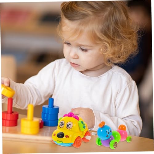 LOPUNER 4 Stück Teiliges Aufziehspielzeug mit Tiermodellen Kindersicheres Antriebssystem aus Robustem Material Glatte Kanten Langlebig und Beweglich Geschenk für Neujahr Zufällige Farbe von LOPUNER