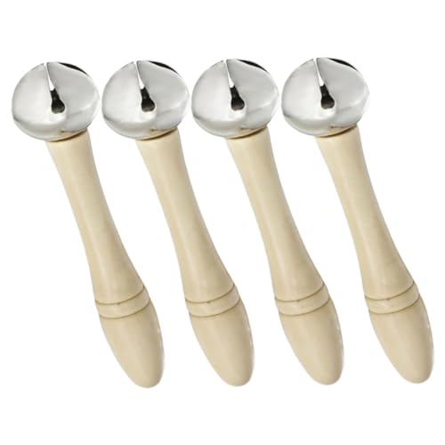 LOPUNER 4 Stück Teiliges Handglocken mit Holzgriff Musikinstrument für Senioren für Weihnachtsfeiern Bühnenauftritte und Rhythmische Spiele LOPUNER 4 Stück Teiliges Handglocken mit Holzgriff Musikinstrument für Senioren für Weihnachtsfeiern Bühnenauftritte und Rhythmische Spiele von LOPUNER