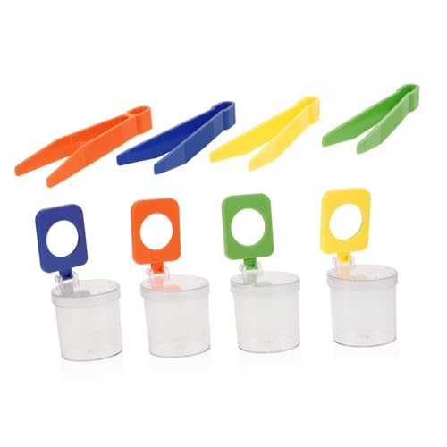 LOPUNER 4 Stück Teiliges Lupenbox für Transparente Beobachtungsbehälter mit Vergrößerungsglas und Pinzette für Insekten Pflanzen und Lernspielzeug für Jungen LOPUNER 4 Stück Teiliges Lupenbox für Transparente Beobachtungsbehälter mit Vergrößerungsglas und Pinzette für Insekten Pflanzen und Lernspielzeug für Jungen von LOPUNER