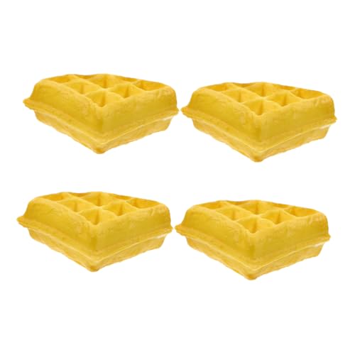 LOPUNER 4 Stücke Realistisches Waffelmodell Künstliche Lebensmittel für Küchen und Tischdekoration Fake Food für Feiertage Partys und Fotografie Requisiten von LOPUNER
