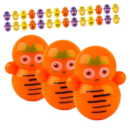 LOPUNER 50 Stück Mini Wackelpuppen aus Kunststoff Bunte Kleine Tischdekoration Kindersicheres für Jungen und Mädchen als Partygeschenke und Schreibtisch deko von LOPUNER