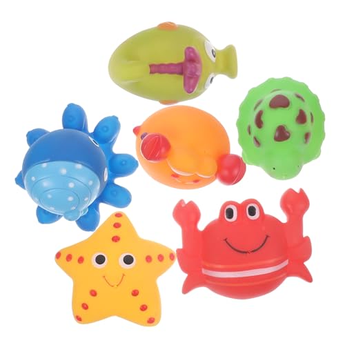 LOPUNER 6 Stück Teiliges Bade Spielzeugset für Bunte Meerestiere Badewannenspielzeuge Schwimmend und Sicher für Junge Mädchen Wasserspielzeug für Unvergessliche Badezeiten LOPUNER 6 Stück Teiliges Bade Spielzeugset für Bunte Meerestiere Badewannenspielzeuge Schwimmend und Sicher für Junge Mädchen Wasserspielzeug für Unvergessliche Badezeiten von LOPUNER