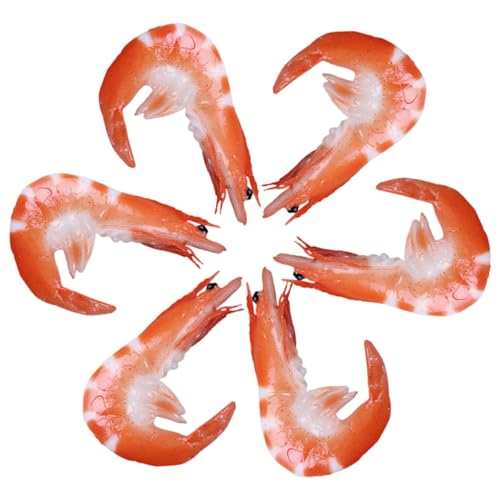 LOPUNER 6 Stück Teiliges Kunstgarne Shrimp Modell Kunstfutter Deko für Fotografie und Restaurantpräsentation Lebensechte Nachbildung für Partys und Dekorationszwecke LOPUNER 6 Stück Teiliges Kunstgarne Shrimp Modell Kunstfutter Deko für Fotografie und Restaurantpräsentation Lebensechte Nachbildung für Partys und Dekorationszwecke von LOPUNER