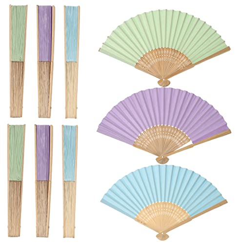LOPUNER 9 Stück Teiliges Set Blanko Fächer für Diy Malfans aus Papier Handfächer zum Basteln und Dekorieren für Zuhause für Kreative Projekte und von LOPUNER