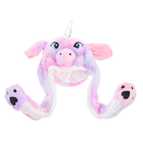 LOPUNER Bewegliche Ohren Einhorn Hut Süßer Plüsch Tierheaddress für Halloween Cosplay Geburtstagsfeiern und Partys Cartoon Hut Prop Unicorn LOPUNER Bewegliche Ohren Einhorn Hut Süßer Plüsch Tierheaddress für Halloween Cosplay Geburtstagsfeiern und Partys Cartoon Hut Prop Unicorn von LOPUNER