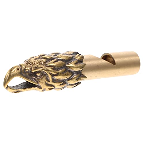 LOPUNER Brass Trillerpfeife Schlüsselanhänger Robuste Notpfeife aus Messing für Trainer und Outdoor Aktivitäten für Notfälle und Survival mit Praktischem von LOPUNER
