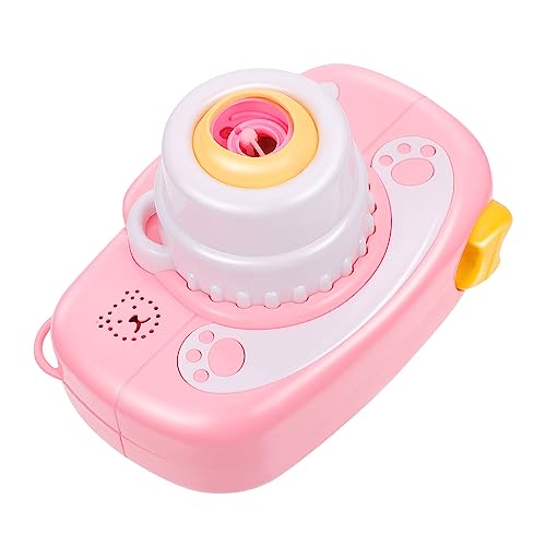 LOPUNER Elektrische Bubble Machine Cartoon Seifenblasenmacher mit Musik und LED Licht Batteriebetrieben Niedliche Bär Design Kamera Outdoor Party für Mädchen Jungen von LOPUNER