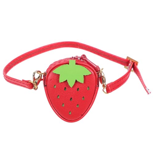 LOPUNER Erdbeer Puppenhandtasche Mini Schultertasche für Puppen Accessoires für Bjd Puppen Langlebige PU Geldbörse im Erdbeerdesign für Puppenspielzeug LOPUNER Erdbeer Puppenhandtasche Mini Schultertasche für Puppen Accessoires für Bjd Puppen Langlebige PU Geldbörse im Erdbeerdesign für Puppenspielzeug von LOPUNER