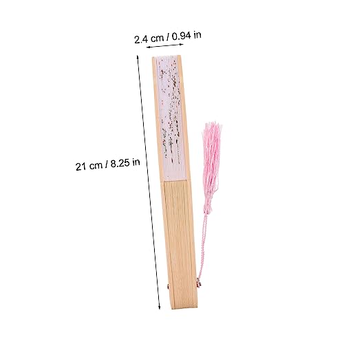 LOPUNER Faltbarer Vintage Handfächer aus Retro Klappbarer Handfächer für Hochzeit Party Tanz Dekoration Eleganter Chinesischer Stil Weiß von LOPUNER