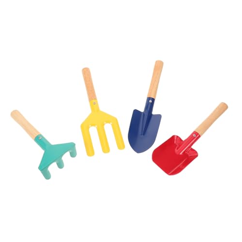 LOPUNER Gartengeräte Für Junge Mädchen Set Mit Eisenschaufel Rechen Und Gabel Holzgriff Für Gartenarbeit Und Sandspiel Robust Und Kindergerecht Für Outdoor-aktivitäten von LOPUNER