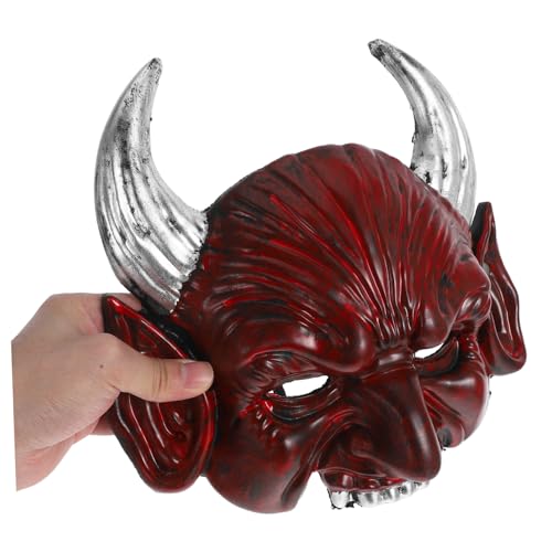 LOPUNER Halbgesichtsmaske für Halloween Gruselige Teufelsmaske aus Robustem für Cosplay Verstellbar für Partys und Rollenspiele für Erwachsene und Jugendliche LOPUNER Halbgesichtsmaske für Halloween Gruselige Teufelsmaske aus Robustem für Cosplay Verstellbar für Partys und Rollenspiele für Erwachsene und Jugendliche von LOPUNER
