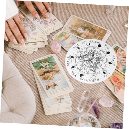 LOPUNER Holz Geschnitztes Pendelbrett Teiliges Meditationsset mit Natürlichem Kristallanhänger Leichtes Handliches Witch Pendulum Board für Spirituelle Entscheidungen und Geschenkideen von LOPUNER