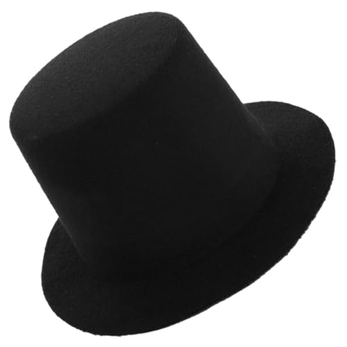 LOPUNER Kleiner Hut Mädchenpuppe Party Mini-Zylinder Hüte Kappe Zubehör Rosa Plüsch Halloween Puppe Dekorativer Hut Winziger Tops-Hut Dekorativer Oberteil Mini-Tops-Hut Stoff Black von LOPUNER