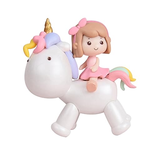 LOPUNER Kuchen Dekoration Einhorn Figur Lustiges Mädchen Tortendekor für Kindergeburtstage Material Tischdekoration und Fotorequisiten von LOPUNER