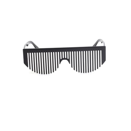 LOPUNER Lustige Kammbrille Schwarz Kreative Partybrille mit Praktischem Kamm Design für Outdoor Reisen und Geschenkidee von LOPUNER