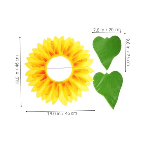 LOPUNER Lustiges Sonnenblumen Kostüm Kopfteil mit Grünem Handschuh Bequemes Lebhaftes Party Cosplay Accessoire für Tanzaufführungen und Festdekoration LOPUNER Lustiges Sonnenblumen Kostüm Kopfteil mit Grünem Handschuh Bequemes Lebhaftes Party Cosplay Accessoire für Tanzaufführungen und Festdekoration von LOPUNER