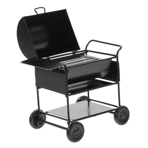 LOPUNER Mini BBQ Rack Ornamente Mini-grillständer Mini- -Grill- Mini Grill Dekoration Mini-grillwerkzeug Mini-grillrost Mini House Decor Eisen Black von LOPUNER