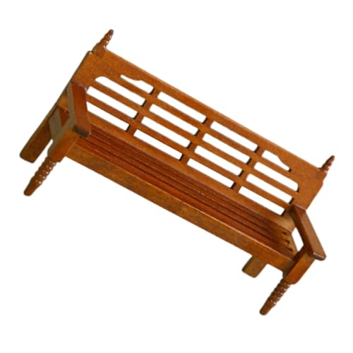 LOPUNER Mini Gartenbank Deko Miniatur Ornament für Mikrolandschaften Langlebig und Farbecht für Puppenhaus und Gartenmöbel Deko von LOPUNER