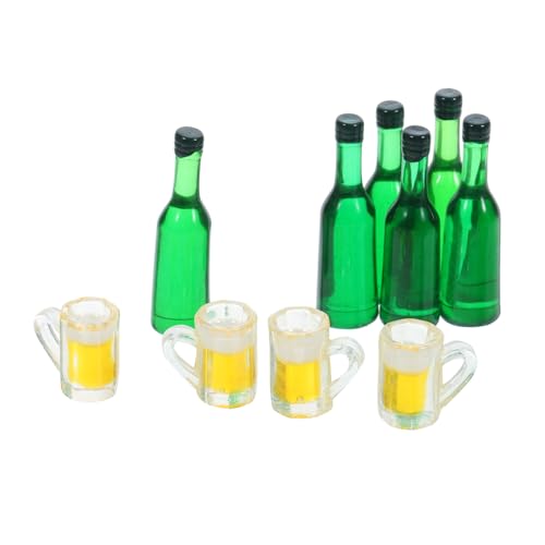 LOPUNER Miniatur Bierkrüge aus Resin Kleine Bierbecher Puppenhaus Dekoration Winzige Haus Landschaftsverzierungen Langlebige Miniatur Getränke für DIY und Raumdeko von LOPUNER