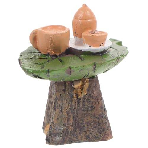 LOPUNER Miniatur Teetisch Deko aus Resin Detailgetreues Tischmodell Handgefertigte Miniaturdekoration für Puppenhaus Garten Party Langlebiges und Realistisch Gestaltetes Accessoire LOPUNER Miniatur Teetisch Deko aus Resin Detailgetreues Tischmodell Handgefertigte Miniaturdekoration für Puppenhaus Garten Party Langlebiges und Realistisch Gestaltetes Accessoire von LOPUNER