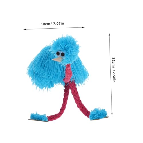 LOPUNER Plüsch Straußen Marionette Tierfigur mit Schnur Interaktives Puppenspielzeug für Pädagogisches Fingerfertigkeitsspielzeug Wiederverwendbar und Dekorativ für Puppentheater und von LOPUNER