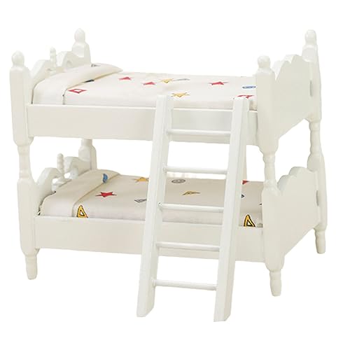 LOPUNER Puppenhaus Doppelstockbett aus Niedliches Zubehör für Schlafzimmer Dekoration für Puppenmöbel und Kreative Spielwelten LOPUNER Puppenhaus Doppelstockbett aus Niedliches Zubehör für Schlafzimmer Dekoration für Puppenmöbel und Kreative Spielwelten von LOPUNER