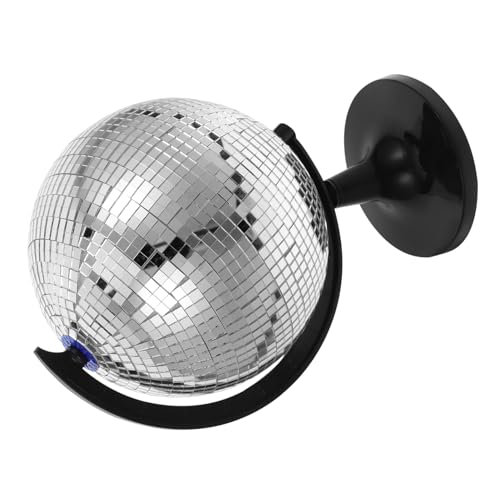 LOPUNER Reflektierender Disco Kreative Tischdeko für Büro und Zuhause Silberner Spiegelball mit Platzsparendem Design und Langlebiger Konstruktion von LOPUNER