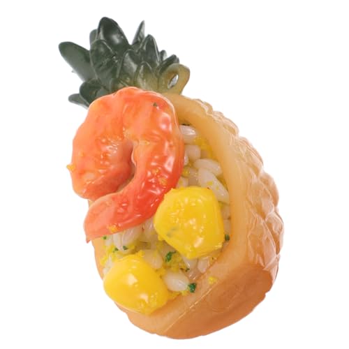 LOPUNER Simulation Ananas Gebratener Reis Modell Foto Requisiten Künstliches Gebratenes Reis für Kreative Rollenspiele und Küchen Dekorationen Gelb für von LOPUNER