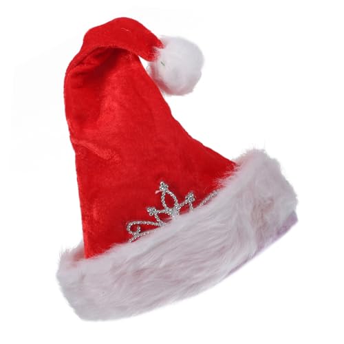 LOPUNER Weihnachtsmütze aus Weichem Unisex Santa Hut für Feiertagsfeiern Stilvolles Kostümzubehör für Weihnachten und Andere Feste Komfortabel und Vielseitig von LOPUNER