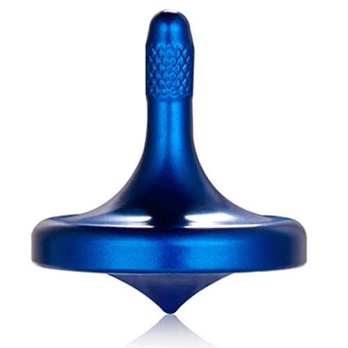 LOQATIDIS Kreisel Metall mit Perfekte Balance Stabilität und Lange Rotationszeit, Edelstahl Dekompression Desktop EDC Stressabbau Spielzeug für Erwachsene (Juwel Blau) von LOQATIDIS